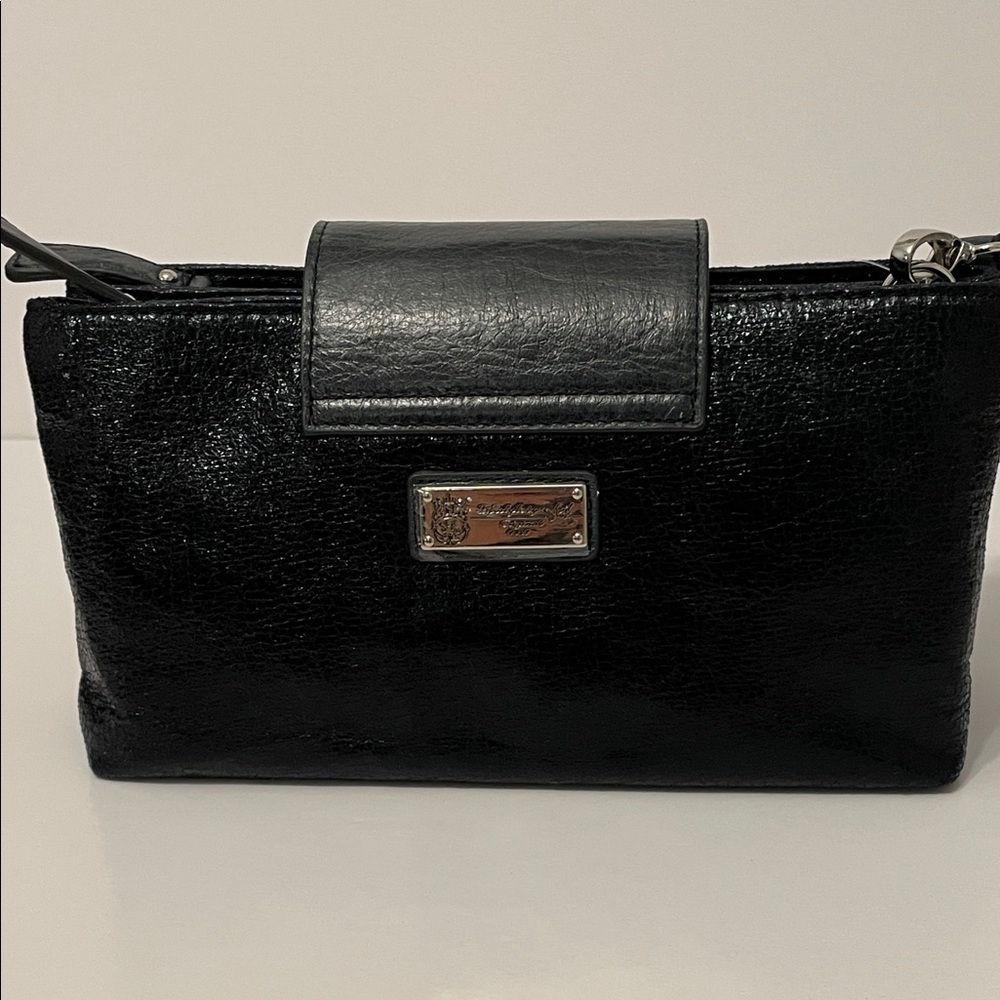Sharif 1827 Black Studded Wrist/Clutch/Crossbody Bag - Picture 9 of 16